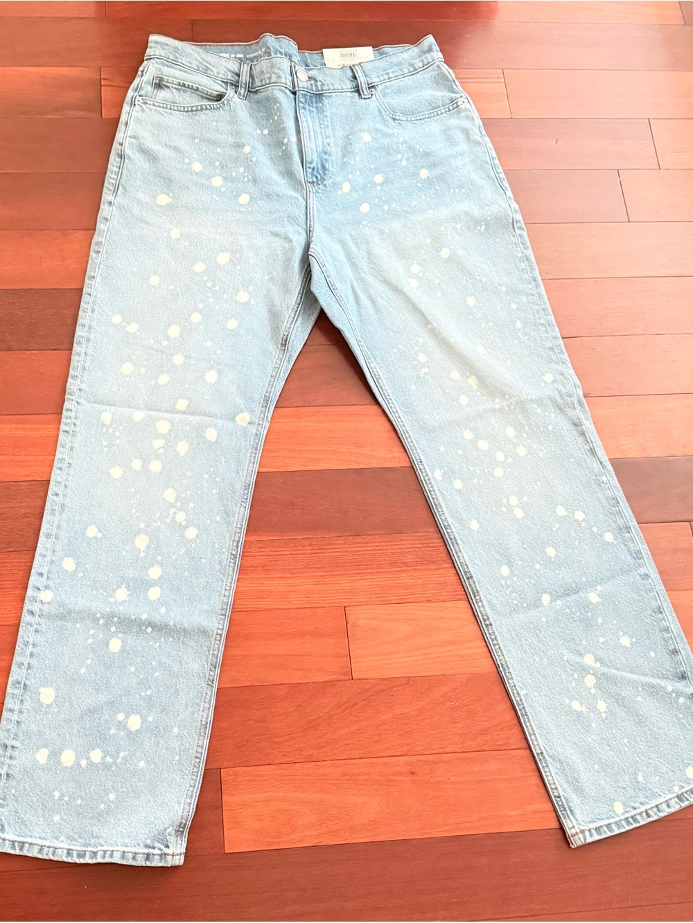 Mode Of One Men's 36 Straight Fit Blue Denim Jeans